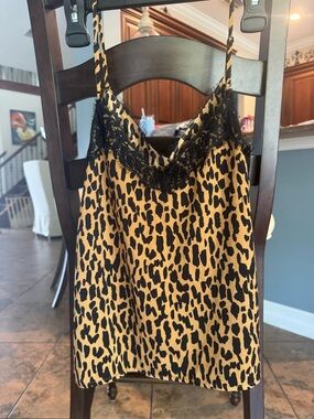 bp Leopard Print Cami in Tan and Black